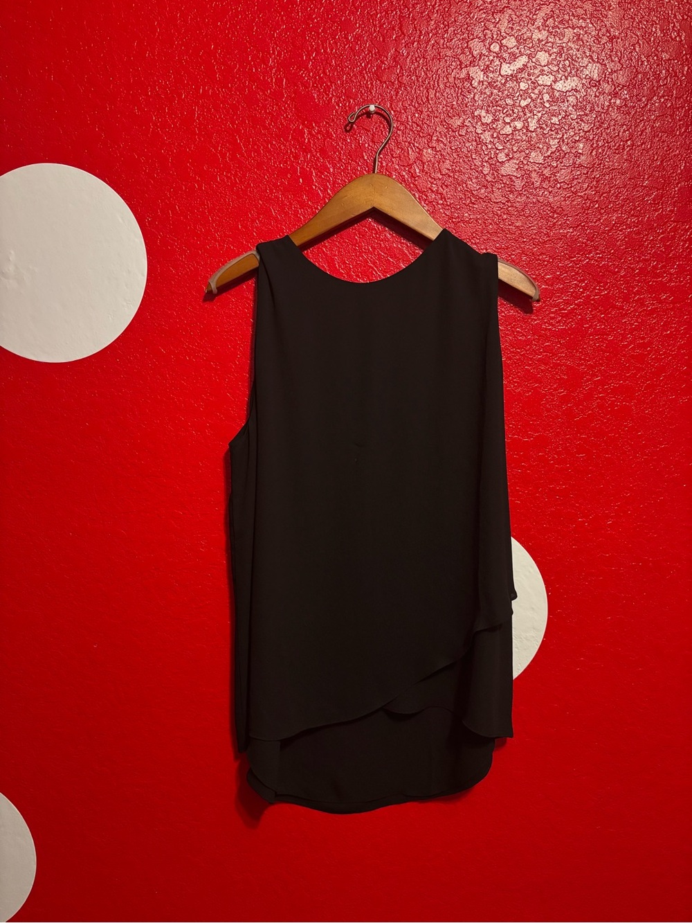 Chico's Black Sleeveless Layered Shell Top